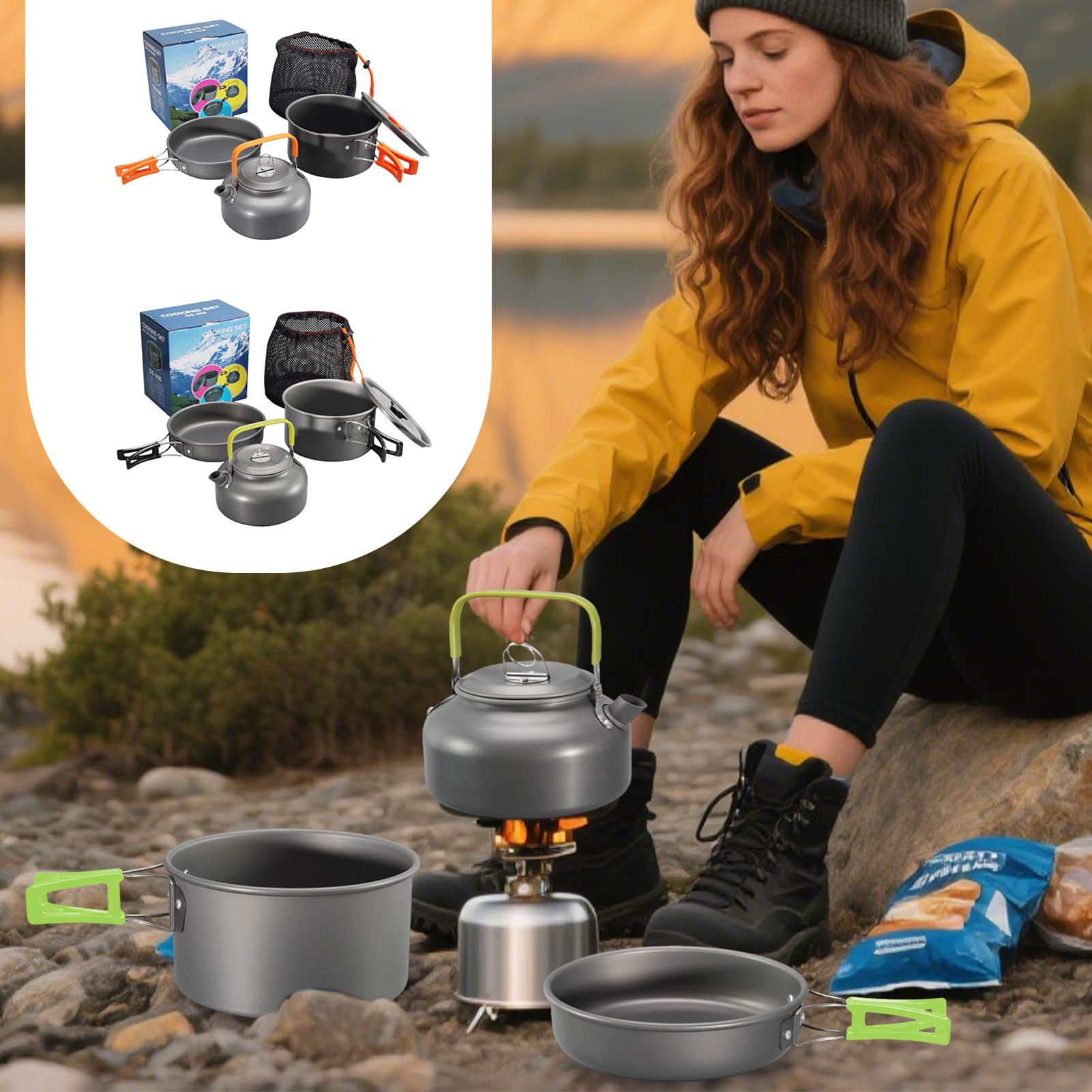 Panelas de acampamento conjunt - Camping Lightweight Cooking Pot avaliação e preço